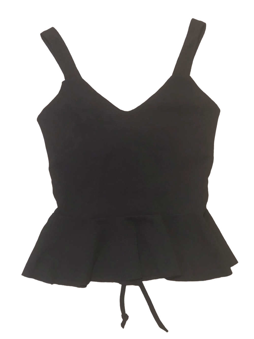 Boohoo Black Peplum Corset Tank Top
